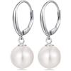 jiamiaoi Orecchini Perle bianco Pendenti Argento Sterling 925 per Donna e Ragazza