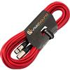 VisioSound Cavo Mic XLR Maschio a Femmina/Microfono bilanciato/Cavo Patch Mic / 7 Colori 10m Rosso