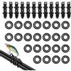 Lyreh 12pz Gancio Magnetico per Esche, Gancio Automatico Magnetico per Esche con Anelli in Gomma di 2 Dimensioni Porta-Amo per Canna da Pesca Porta-Amo da Pesca Accessori per la Pesca