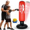Occzin Sacco da boxe gonfiabile per bambini dai 6 ai 12 anni, 160 cm, da terra, con pompa, per l'allenamento, karate, kickboxing, MMA, taekwondo e per alleviare lo stress