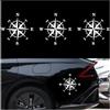 Adunsiaoto Decal Bussola per Auto Nswe Universale, Adesivo Bussola Cruscotto, Accessori Auto Resistente E Versatile, Badge Adesivi Decorativi Paraurti Finestrini Auto Laptop Vani Bagagli(Bianco)