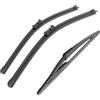 MOZbatte 3 Pezzi Tergicristalli per Peugeot 308 II SW (2014-2021), Set Anteriore 24+18 e Posteriore 12, Attacco Slim Button 16mm