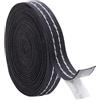 PH PandaHall Fascia in pelle nera con linea bianca 5 m strisce finiture interne automobili nastro decorativo adesivo per interni auto per porta moto finestra