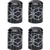 Fenrir Tappi Valvola Pneumatici Ruota in Acciaio Inox 304 Trattamento Trattamento PVD Design Anti-perdita Compatibile con Valvole Schrader Americane Moto Automobile ATV UTV Bicicletta (810-JC001-4)