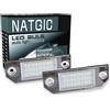NATGIC 1 Coppia 24 SMD LED Luce Targa CAN-BUS Integrata Luce Targa Impermeabile Luce Targa LED Gruppo Lampada Targa LED Numero Targa Luce Lampada 12V 2W - 6000K Bianco