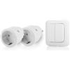 Smartwares SH4-99575 Set interruttore presa per interni con doppio interruttore luce - Plug&Connect, 2 prese intelligenti, doppia luce Wi-Fi, frequenza 433,92 MHz, portata Wi-Fi 30 m, potenza 2300 W