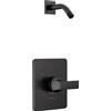 Delta Faucet Velum 14 Series - Kit di finiture per valvola doccia monofunzione nera, maniglia doccia, kit Delta doccia, nero opaco T14237-BLLHD (soffione doccia e valvola non inclusi)