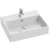 Jacob Delafon - Lavabo rettangolare SULLY - Stile contemporaneo - Basso ingombro, Spiaggia di rubinetteria integrata - Coperchio Troppo Pieno Incluso - 40 x 50 cm, Ceramica, Bianco - EVT112-00