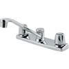 PFISTER Price Pfister Pfirst - Rubinetto da cucina con manico in acrilico, 3 fori, senza piombo, cromato lucido, 1.75 GALLONS PER MINUTE