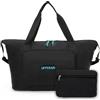 UPPERAIR Borsa da viaggio pieghevole pieghevole pieghevole grande capacità in tessuto Oxford leggero impermeabile per uomo e donna, nero, Movimento alla moda