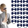 ELNX 20 Pezzi Accessori per Capelli Blu con Fiocchi Scrunchies | Elastici per Capelli Blu Navy per Bambine, Ragazze e Donne Scuola e Tempo Libero