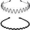 KELUBATU Fascia per capelli da uomo, sportiva, antiscivolo, alla moda, in metallo, per sport all'aria aperta, matrimoni e uso quotidiano (2 pezzi)