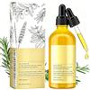 YHNMMNO Olio di Rosmarino per Capelli, 60 ml,Con olio di ricino, olio di cocco, olio di radice di zenzero,Nutre Il Cuoio Capelluto e Previene la Caduta dei Capelli,Olio di Rosmarino per Capelli