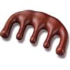 Amaxiu Pettine per Massaggio del Cuoio Capelluto in Legno di Sandalo Naturale - Denti Larghi Non Statico - Stimolatore per Massaggio alla Testa (Stile A)