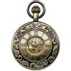 Treeweto orologio da taschino meccanico con numeri romani, con catena, color bronzo