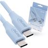 InLine Colour your Charge 35895B - Cavo di ricarica rapido USB C a USB C, in silicone, flessibile, per iPhone 16 15 iPad Galaxy S23 S22 S21 Pixel Tablet, 0,5 m, caramella gelato