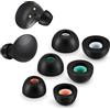 Tang Town Cuscinetti in memory foam per Samsung Galaxy Buds 2 / Plus, nessun dolore alle orecchie in silicone, gommini di ricambio antiscivolo, adatti alla custodia di ricarica, riducono il rumore, 3 paia