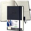 SIGEL C2311 Agenda giornaliero Conceptum 2023, circa A6, nero, hardcover, 1 pagina = 1 giorno, 400 S