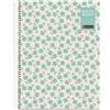 Miquelrius - Quaderno A4 a Quadretti 5x5 mm, Copertina Rigida in Cartone plastificato, 80 Fogli microperforati, Carta Extra Opaca 90 g/m², Spirale Metallica, 4 Fori per archiviare, Verde