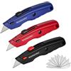 WORKPRO Set di Coltello di Sicurezza 3 Pezzi, Coltello Retrattile, Coltello 3Odx
