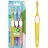 TePe Spazzolino TePe Supreme Compact, Soft, blister 3pz, raggiungimento ottimale con le setole su due livelli, spazzolino con testina piccola