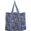 RAJBHOOMI HANDICRAFTS Borsa da donna in 100% cotone leggero con interno Poeckt borsa casual per le donne, Blu, floreale