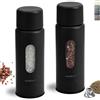 Aurevit Macina Sale e Pepe Manuale, Macinapepe con Gruppo di Macinatura in Acciaio Inox, Macinasale con Nucleo in Ceramica, Regolazione Esterna 5 Livelli, Riempimento Manuale (Set 2 Pezzi, Black)