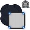 Skyearman 2 pezzi griglia antiproiezione in acciaio inox riutilizzabile e sottopentola in silicone per Ninja CRISPi Friggitrice ad aria FN101EUSG, Air Fryer Accessori per friggitrice ad aria Ninja FN101EU (blu