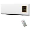 Securex Riscaldatore Elettrico da parete e da tavolo da 1800 W - Display Digitale, Telecomando, timer Riscaldatore Ceramico Silenzioso per Camera da letto, Casa e ufficio