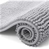 OLANLY Tappetino da bagno in ciniglia, 40 x 60 cm, extra morbido, antiscivolo, super assorbente, soffice, lavabile in lavatrice, adatto per asciugare e bagno, colore: grigio