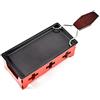 TAMUME Mini Raclette 2 Persone Set Formaggio Fuso con Spatole Fonduta al Formaggio Cheddar Piastre per Raclette (Rosso)
