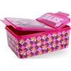 p:os PAW Patrol Lunch Box Bambini con 2 Scomparti - Scatola Porta Merenda Skye Rosa - Lunchbox PAW Patrol per Scuola e Asilo - Contenitore Snack BPA Free