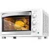 Cecotec Bake&Toast 3090 Bianco Gyro Forno elettrico da tavolo a convezione 1500 W, 30 litri, luce interna, 5 funzioni, include girarrosto e porta a doppio vetro, bianco
