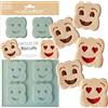 ScrapCooking - Stampo in Silicone Smile - Per Biscotti Sorriso Farciti Fatti in Casa - Adatto a Forno e Congelatore - Dolci Fai da Te con Bambini - Flessibile e Antiaderente - Con Ricetta - 3186