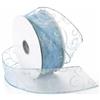 Morex Ribbon Swirl Wired Sheer Glitter Ribbon, 2 - 1/5,1 cm da 45,7 m Bobina, Ice Blue