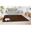 HANSE Home Nasty-Tappeto, Pelo Corto, Sala da Pranzo, Soggiorno, Bambini, corridoio, Camera da Letto, Cucina, Tinta Unita, Marrone, 140 x 200 cm, Polipropilene