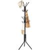 SONGMICS Appendiabiti da Terra, Attaccapanni in Metallo, per Vestiti Borse Cappelli, Altezza 175 cm, 16 Ganci, Ingresso Soggiorno Camera da Letto, Nero Inchiostro RCR081BH01