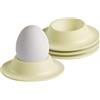 APS 85297 - EGGY - Set di 4 portauova, 8,50 x 8,50, altezza 4,50 cm, melamina, giallo opaco