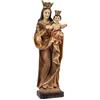 Inmaculada Romero IR Figura Religiosa Della Vergine Maria Ausiliatrice Di 20 Cm. Rifinita In Resina Dipinta Con Effetto Legno