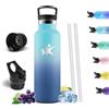 Mulbijeo Borraccia Termica 750 ML, Senza BPA, Bottiglia Termica, Sottovuoto a Doppia Parete, Borracce Termiche, 18/8 Acciaio Inox, Borraccia con Cannuccia, Termos per Palestra, Sport, Bici