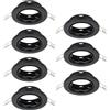 Eglo Set 7 faretti da incasso Agulo, lampada da soffitto orientabile, plafoniera rotonda senza lampadina, acciaio nero, attacco GU10, Ø 8,6 cm
