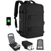 Thulander Zaino da Viaggio Cabina Aereo 40x30x20 Compatibile con Compagnie Aeree Valigia Cabina con Apertura 180°, Porta USB e Scomparti Organizzati Zaino da Viaggio Leggero Impermeabile Zaino Donna