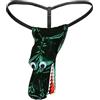 STIOEDYUAN Perizoma da Uomo, Divertente, Sexy, Esotico, Perizoma, con Retro a T, Idea Regalo per Halloween o Natale, Coccodrillo, Taglia Unica
