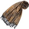 LORENZO CANA - Pashmina - Floreale - Donna giallo Hellbraun Grau Camel