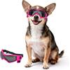 PETLESO Occhiali da moto per cani extra piccoli con fascia elastica regolabile, antivento, colore: rosa, XS