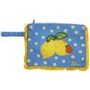 Thun Pochette azzurra con decorazione di limoni e coccinella, 1 pochette