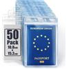 Mifflin Passport & Card Holders (Clear, 10,2x15,2 cm, 50 Pack) Extra Large (XXL) ID Name Badge Holder, Waterproof Vertical Plastic Card Holders