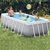 INTEX Piscina rettangolare INTEX 26788 Prism Frame 400 x 200 x 100 Fuoriterra con Pompa Filtro e scaletta