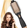 Bizcasa Spazzola Asciugacapelli, Salon One-Step Spazzola Ad Aria Calda, 4 In 1 Spazzola Riscaldata, per asciugatura, raddrizzamento, volumizzante e stile, Tecnologia a Ioni (Oro)