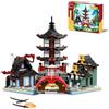 QLT QIAOLETONG Kit Tempio MOC, Tempio di Guerriero Ninja, Pagoda Samurai, Ponte e Casa, compatibile con Lego (692 pezzi)